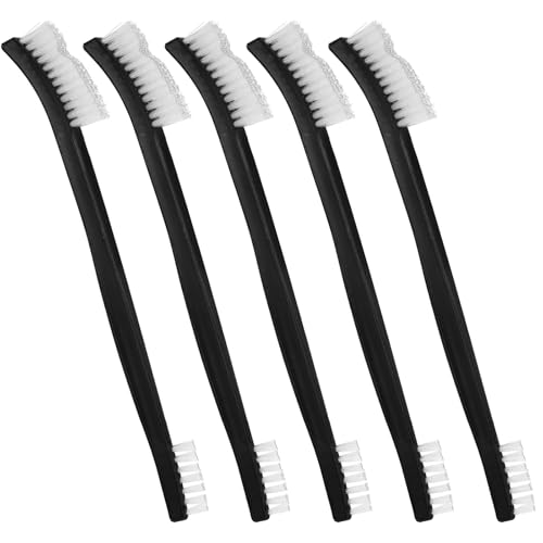 5Pcs Double-Ended Detail Cleaning Brush Nylon Brushes Small Detailing Crevice Brush Mini Stiff Bristles Brushes for Cleaning Jewelry Cleaning Brush Corner Small Space