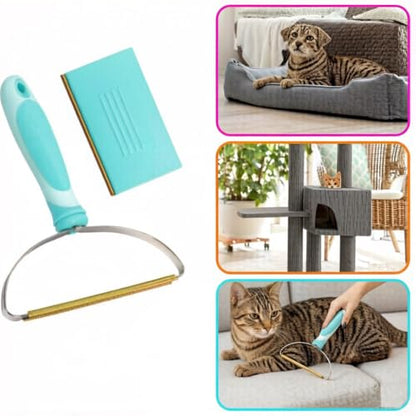 3PCS Carpet Rake for Pet Hair Removal, 53.5" Adjustable Long Handle Pet Hair Scraper with Copper Blade, Lint Remover Brush for Dog Cat Hair, Perfect for Carpet, Rug, Mat, Couch, Sofa