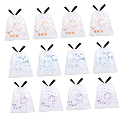 GALPADA 69-count Drawstring Garbage Bags Thickened Large Trash Bags Portable Rubbish Holder for Household Kitchen Bin Diameter ≤37cm