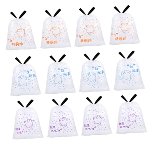 GALPADA 69-count Drawstring Garbage Bags Thickened Large Trash Bags Portable Rubbish Holder for Household Kitchen Bin Diameter ≤37cm