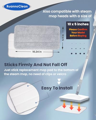 Steam Mop Pads Compatible with Seyola/FEPPO and Others Steam Cleaner for Home, Washable and Reusable Replacement Mop Pads for Floor Cleaning -6 Pack