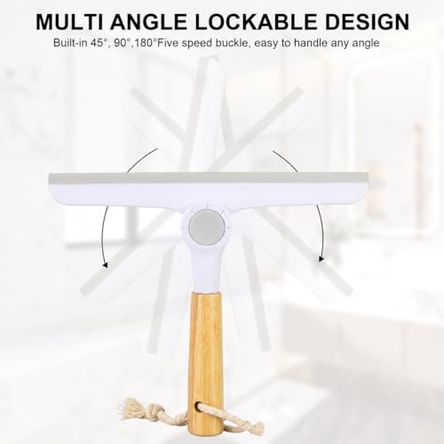 Window Squeegee for Glass Doors，All-Purpose 9.7” Window Cleaning Squeegee, Handheld for Windows, Car Windshields & More，Grey (9.5" Shower Squeegee)