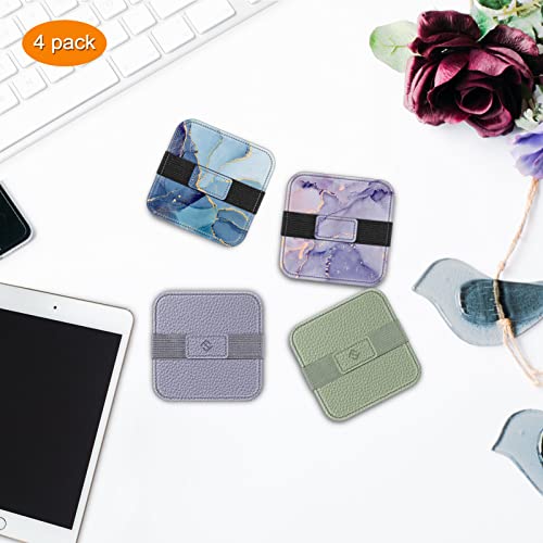Fintie Screen Cleaning Pad, [4 Pack] Soft Cloth Wipes Screen Cleaner with Elastic Strap for iPad, iPhone, MacBook, Tablets, Laptop (Marble) - color: Marble
