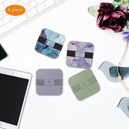 Fintie Screen Cleaning Pad, [4 Pack] Soft Cloth Wipes Screen Cleaner with Elastic Strap for iPad, iPhone, MacBook, Tablets, Laptop (Marble) - color: Marble