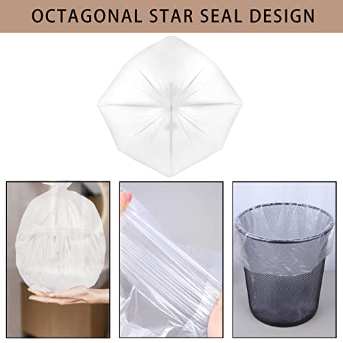 Tebery 300 Counts 8 Gallon Clear Small Garbage Bags Trash Bags, Wastebasket Bin Liners for Bathroom Bedroom Office Trash Can, 6 Rolls - color: 8 Gallon-300pc