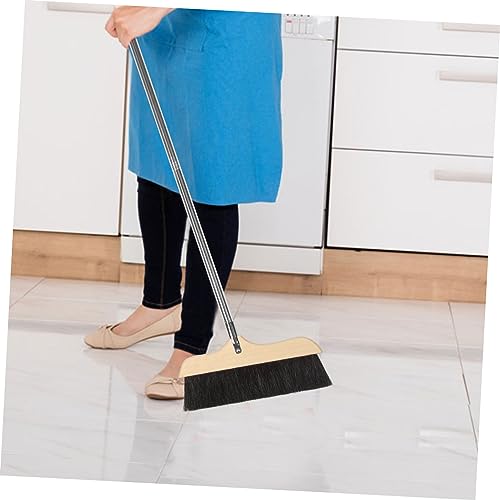 Hemobllo Long Handle Soft Bristle Floor Cleaning Broom Static Dust Sweeper for Home Kitchen Garbage Sweeping Tool with Easy Screw Assembly