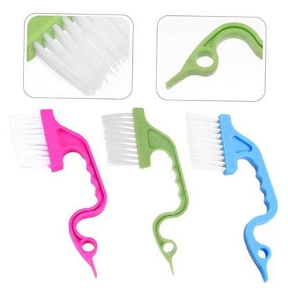6Pcs Groove Gap Cleaning Brush Hand Held Window Track Cleaner for Spaces Multi Functional Design for Kitchen Bathroom and Sliding Door Tracks