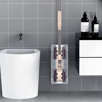Adjustable Aluminum Flat Mop for Household 360 Degree, Dusting Microfiber Pad Lazy Tool, 133cm Handle - color: B