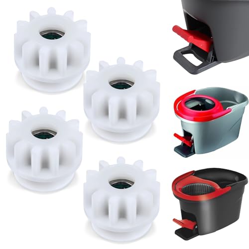 Larrel 4 Pcs Spin Mop Replacement Parts, Pedal Bearing Replacement for Ocedar Mop Bucket One Way Clutch Gear Sprockets Repair Compatible with 90% Rotation Mops Bucket on The Market