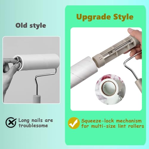 Extra Sticky Large Surface Lint Roller,6.3'' Giant Lint Roller for Pet Hair,5 Rolls 450 Sheets,Long Handle Lint Remover,Easily Remove Carpets, Clothes, Couch and Curtains Dust Cat and Dog Hair Removal - size: 1 Large Roller (Dust Cover) + 450 Sheets