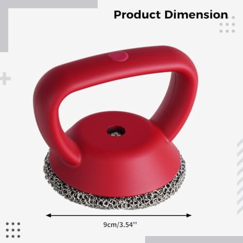 Stainless Steel Palm Cleaner Scrubber With Non-Slip Handle: Efficient Scrubbing Brush