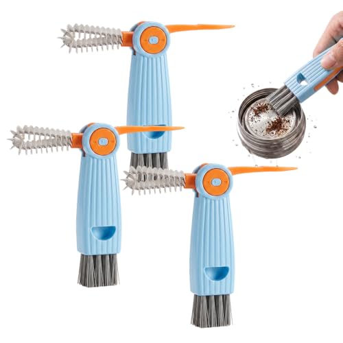 3 in 1 Cup Lid Cleaning Brush, 2026 New 3 in 1 Multifunctional Cleaning Brush Portable Cup Lid Cleaner, Cup Lid Gap Cleaner HomeKitchen Gadgets - color: Blue *3