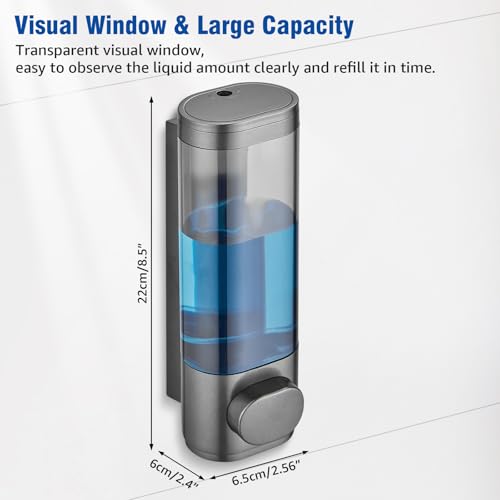 Shampoo and Conditioner Dispenser 1 Chamber No Drill,Shower Soap Pump Dispenser Wall Mounted,Body Wash Dispenser,Shower Gel Shampoo Holder for Bathroom Accessories, (Gun1) - color: Gun1