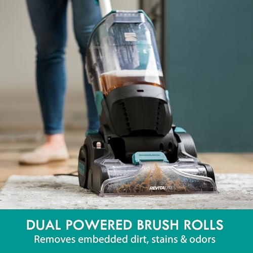 Kenmore KW4070 RevitaLite Pet Portable Carpet Cleaner with High Cleaning Power, 3.2L Clean Tank & 1.4L Dirty Tank, 25ft Cord Length and Two Easy Removable Brushroll for Rug & Upholstery - style: Black
