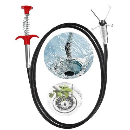 Drain Snake,116 inch Flexible Grabber Claw Pick Up Reacher Tool,Drain Clog Remover - Gutter Cleaning Tools for Home Sink, Bathroom Tub,Drain, Toilet, Tight Spaces - style: 116 in