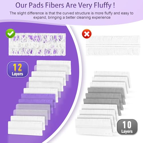 60 Pack Disposable Pads Refills Compatible with Swiffer Power Mop, for Swiffer Power Mop Refill, for All Floor Cleaning, Unscented & Thickened Pads - size: 60 PowerMop Pads