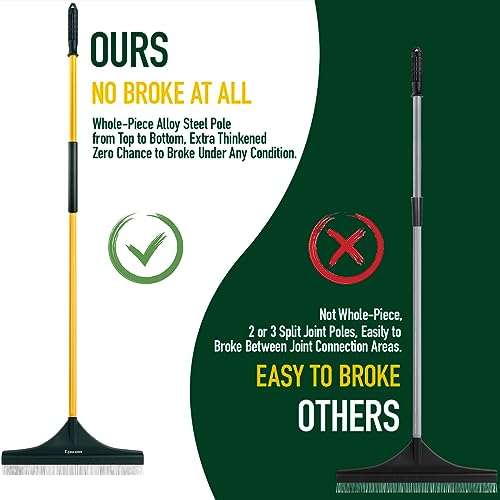 Artificial Turf Rake, 55" Long Whole-Piece Pole No Broke Design - Garden Hand Broom Rake for Easy Quick Remove Leaves, Debris, Shrubs, Pet Hairs.. from Turf, Lawn, Synthetic Grass, Carpet