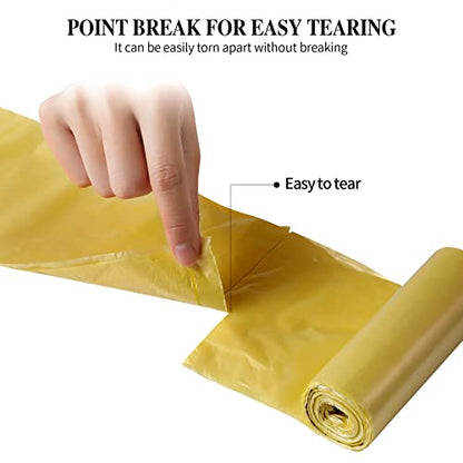 3 Rolls Small Trash Bags - 60 Counts Durable 4 Gallon Small Garbage Bags for home office kitchen Bathroom Bedroom Trash Can liners（Gold） - color: 60 Count Golden