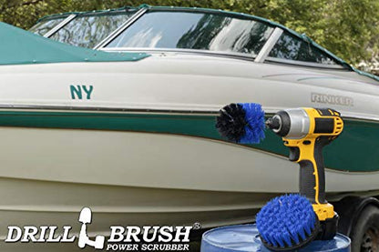 Aquatic Cleaning Supplies - Drill Powered Boat Cleaning Brushes - Boat Scrubbing Accessories - Hull Cleaner Brush Set - Barnacles Busting Brush Tool - Fish Tank Scrubbing Set - Pool Cleaning Brush Set - color: Blue