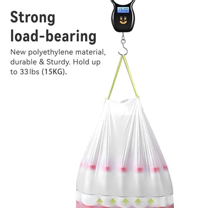 Ninestars Extra Strong White Trash Bags with Drawstring, Multiple Sizes 90 Count, Kitchen Drawstring trash bags 90 Trash Bags (21 gallon 90 ct) - size: 21 Gallon 90 ct
