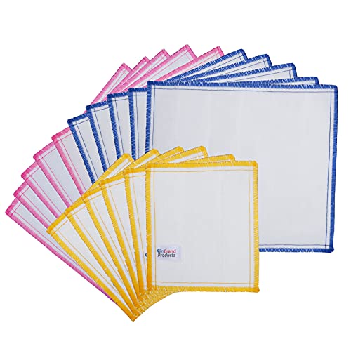 OnBrand Naturally Wood Fiber Cleaning Cloth, 16 Pcs Kitchen Cleaning Cloths | Microfiber Cleaning Cloths, Super Absorbing Dish Cloths for Washing Dishes, Reusable General Kitchen Towel, Washable Dish Rag - size: 16 PACK
