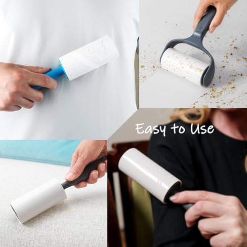 Lint Roller Refills 4 inch Bulk 10 Rolls Total 600 Sheets Extra Sticky Lint Remover Replacement Refills Compatible with Evercare PetLovers Muji IKEA and Others (Inside Dia. 1-1/2 inch) - size: Inside Dia. 1-1/2 inch