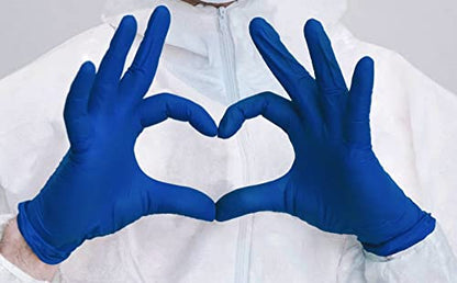Inspire Nitrile Exam Gloves | The Original Quality Stretch Nitrile Cobalt Blue | 4.5 Gloves Disposable Latex Free Medical EMT - size: Large