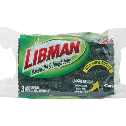 Libman 1077 Baked-On and Tough Jobs Sponges (3-Pack)