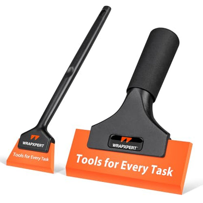 WRAPXPERT Window Tint Tools 2Pack, Small Squeegee 5 inch & Mini Squeegee for Car Window, Rubber Scraper Kit for Front Windows Rear Glass, Auto Car Glass Film Installation
