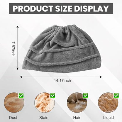 Flat Mop Pads Replacement Washable Floor Cleaning Cover Reusable Mop Head Cloth for Household Use(Grey) - color: Gray