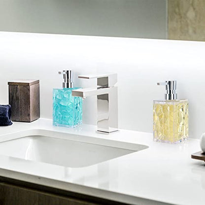 YAUKPH 2 Pack Clear Rust Proof Soap Dispenser | Acrylic material for bathroom and kitchen countertops - color: 2 Pack Clear