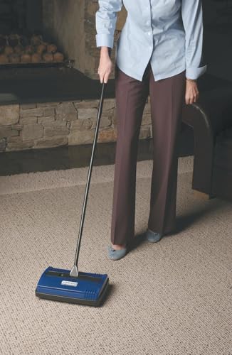 Carlisle FoodService Products Duo-Sweeper Rubberized Carpet and Floor Sweeper – Efficient Manual Cleaning for Restaurants with Low Pile Carpets