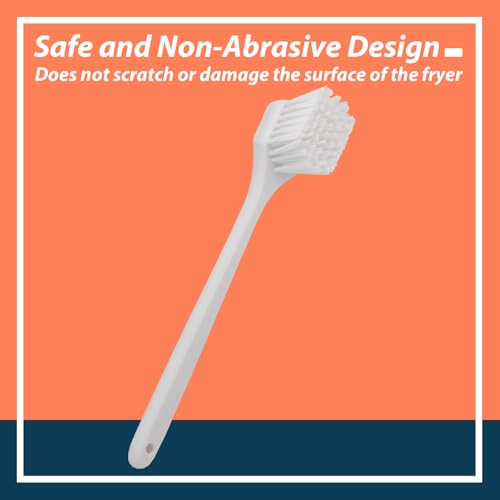 12116 High Heat Resistant Nylon Fryer Brush, 20'' Long Handle, Replacement for Henny Penny Fryers, Ideal for Deep Fryers, Grills, Ovens & Waffle Makers, 425°F, Commercial Kitchen Cleaning - 90049