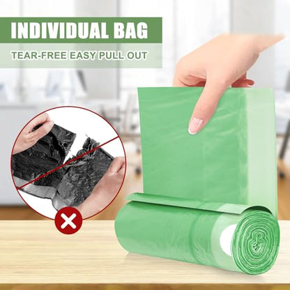 4 Gallon Trash Bags Drawstring 100 Count, JUKFITA Strong Small Garbage Bag, Unscented Trash Can Liners for Bathroom Restroom Office Kitchen, Green - color: Green, size: 100 Count (Pack of 1)