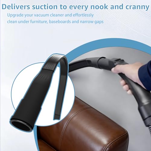 2PCS 25" Flexible Vacuum Crevice Attachment Tool | Attachment for Vacuum Hoses Extendable Bendable Nozzle for 1-1/4" or 1-3/8" (32mm-35mm) Vacuum Flat Slot Nozzle Interface for Car Home Cleaning ﻿