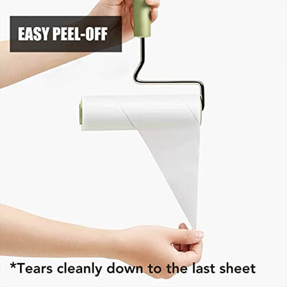 Extra Sticky Large Surface Lint Roller, 6.3'' Giant Lint Roller for Pet Hair, Long Handle Lint Remover for Clothes, Furniture, Dog & Cat Hair Remover (1 Roller + 270 Sheets) - size: 1 Roller + 270 Sheets