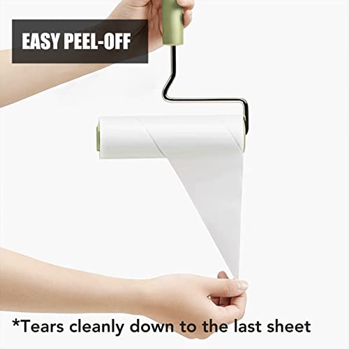 Extra Sticky Large Surface Lint Roller, 6.3'' Giant Lint Roller for Pet Hair, 360 Sheets/ 4 Refills, Long Handle Lint Remover for Clothes, Furniture (1 Roller + 360 Sheets) - size: 1 Roller + 360 Sheets