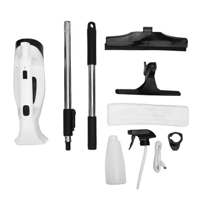 Zunate Window Vacuum Squeegee Cordless, Strong Suction Handheld Electric Window Cleaning Tool with Wastewater Collection for Shower Wall, Glass, Mirror, Countertop, Tiles, Car