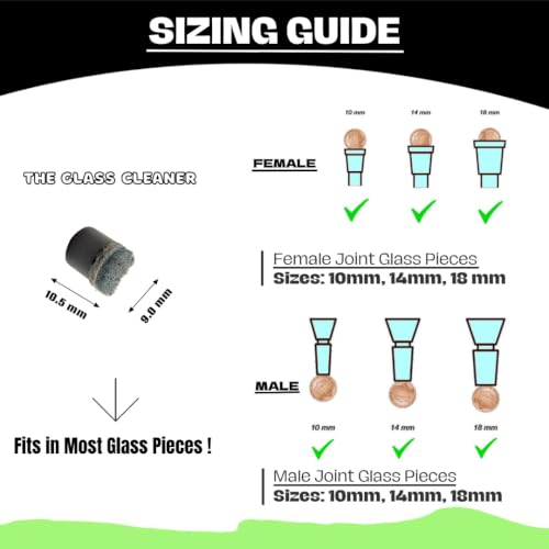 The Glass Cleaner Magnetic Kit | Mini/Small, 9.5 mm Size | For Water Pipes, Vases, Windows, Aquariums and Small & Unique Sizes | Cleans Hard to Reach Stain | Magnet Glass Cleaner | Free Scrubber Pads