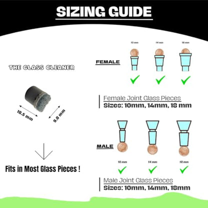 The Glass Cleaner Magnetic Kit | Mini/Small, 9.5 mm Size | For Water Pipes, Vases, Windows, Aquariums and Small & Unique Sizes | Cleans Hard to Reach Stain | Magnet Glass Cleaner | Free Scrubber Pads