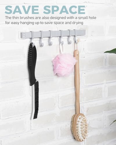 SXhyf Cleaning Brush - Hard Bristle Crevice Cleaning Brush, Multifunctional Gap Scrub Brush, Kitchen Essentials, Bathroom Cleaner Tools for Household Use, Home, Window, Toilet, Stove - color: Black Bristle Black Handle