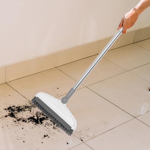 BESPORTBLE Long Handle Floor Scrubber Brush with Stiff Bristles, 126cm Hard Bristle Cleaning Brush for Bathroom Tile Grout, Kitchen Floor and Shower Crevice Cleaning