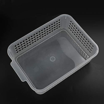 6-Pack Rectangular Plastic Storage Organization Trays, Clear | Turn in Containers, Multipurpose Drawer Trays, Kitchen Pantry Containers, Desk Organizer Bin