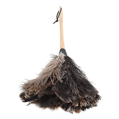 Fdit Handmade Washable Non-electrostatic Duster with Wooden Handle Household