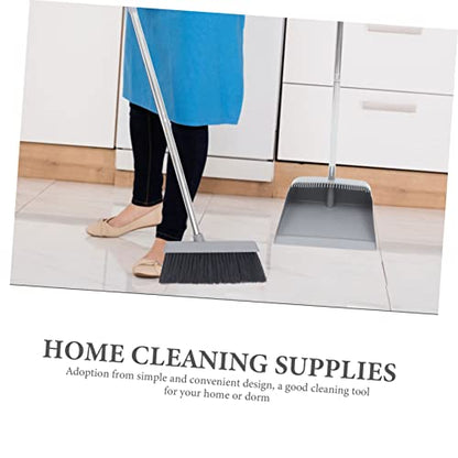 Broom Dustpan Set for Home Kitchen and Outdoor Use 33.5 Long Handled Broom & Heavy Duty Metal Dustpan Upright Design for Easy Cleaning