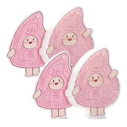 4-Pack AntoKueh Cellulose Compressed Sponges - Cute Cartoon Shapes, Natural Kitchen Sponges for Cleaning, Eco-Friendly&Reusable, Odor-Free