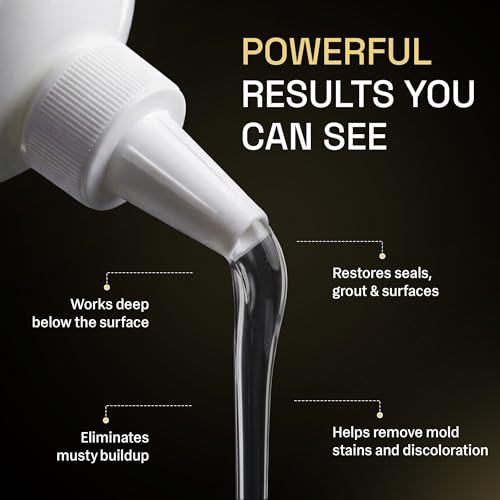 Mold Stain Remover Gel | Heavy Duty Mildew Stain Remover | Tile Grout Cleaner | Home Cleaning Gel for Bathroom Grout, Bathtub, Shower, Caulk & Front Loader Washing Machine Seal | Zyro