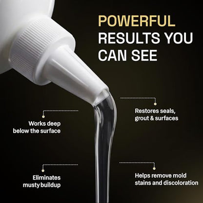 Mold Stain Remover Gel | Heavy Duty Mildew Stain Remover | Tile Grout Cleaner | Home Cleaning Gel for Bathroom Grout, Bathtub, Shower, Caulk & Front Loader Washing Machine Seal | Zyro