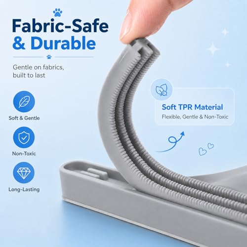 2 Pack Portable Pet Dogs Cats Hair Remover Lint Removal Shaver Tool Fur Scraper Carpet Rake for Couch Furniture Car Mats Fabric Sofa Clothes Bedding - color: Gray