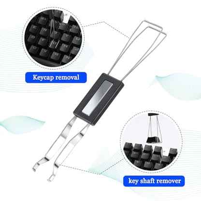 4 PCS Keycap Puller Switch Puller Keyboard Cleaning Kit, Key Cap Removal Tool with Keyboards Cleaning Brush for Mechanical Keyboards, Metal Materialkey Removal Tool